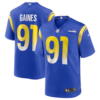 mens nike greg gaines royal los angeles rams game jersey